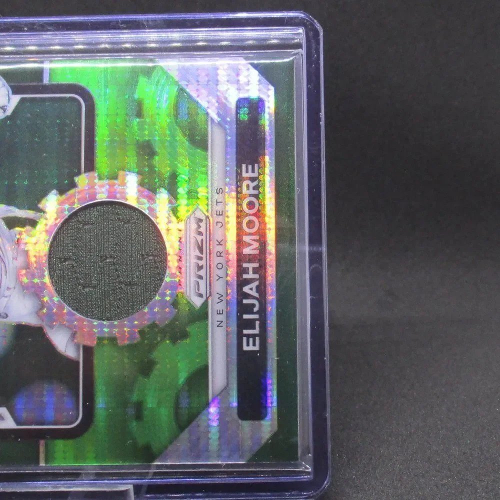 Elijah Moore 2021 Panini Prizm Football Rookie Gear Neon Green Pulsar #RG-16